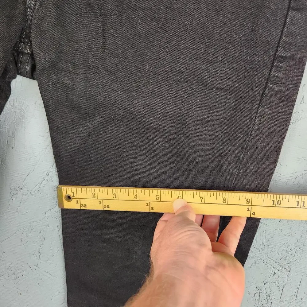 Levi's 505 Jeans Mens 34x34 Black Straight Leg Stretch Denim Western Cowboy